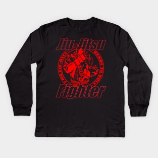 Jiu Jitsu Fighter Kids Long Sleeve T-Shirt